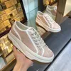 Men's and women's shoes Luxury Designneakers Fashion canvas Tennis Shoeser S Fabric trim 5 cm thick 1977 Designer Shoes High Top sneakers Beige Brown soles Shoes