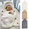 毛布の赤ちゃんスワドルブランケット生まれた寝袋は、柔らかい厚いニットベビーカーラップを0〜6か月受けます