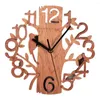 Decorazione della decorazione orologio da parete a forma di albero silenzioso arredamento non toccante