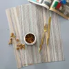 Tafelmatten stijlvolle placemats voor eetset van 4 dikkere en strakkere geweven placemat non -slip wasbare kleine cirkelvormige mat