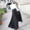 2024 Vintage Silver Black Rok metalen vast uitlopende maxi rok strand Lange geplooide rokken hoge taille vrouwelijke kwaliteit dames Saia 240402