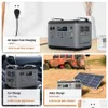 Portable Power Stations Solar Generator Ups Station Lifepo4 2000W 1000W 600W Outdoor Large Bank Drop Delivery Renewable Energy Storag Dh8Iw