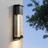 Lámpara de pared al aire libre impermeable moderno moderno/corredor/villa patio de inducción LED cristal