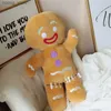 Poux Dolls Gingerbread Man Sofa Doll Doll Decoration mignon Cookie Man Toys Toys Key Chain Soft Pendant Cadeaux Y240415