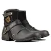 Ankel Zipper 321 Cowboy Mens Högkvalitativa arbetar upp motorcykelmän Fashion Western Boots Plus Size 39-48 240407 760