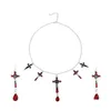 Oorbellen ketting creatieve oorringkit voor mannen vrouwen Halloween -feesten delicate decoratie hanger ornament apts drop levering sieraden dhfh5