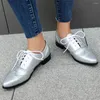 Casual Shoes 2024 Spring Autumn Women Oxford Flats Brogue Pu Leather Black Office Outsole Female Pointed Toe Ballet Derby Ladies