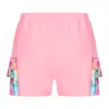 Herrbadkläder Tiaobug Kids Girls 6 till 16 år Swim Print Shorts Elastic midja Dubbelskikt Ruffle Beachwear Surfing