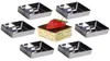 Square 6pcsset Stainless Steel Cooking Rings Dessert Rings Mini Cake and Mousse Ring Mould Set with Pusher15989589053761