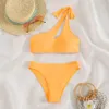 2024 NYA BIKINI SOLID SEXY One Shoulder Bikini Womens Split Swimsuit