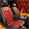 Coussins de siège Nouveau chauffage de voiture 12v coussin en soie ers électrique chauffant chauffant chauffeur d'hiver accessoires drop livraison automobiles automobiles otjxe