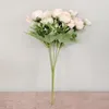 Dekorativa blommor 30 cm bukett konstgjorda rose hemtillbehör bröllop parti falska växter dekoration diy valentines dag simulering blomma