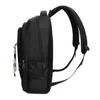 Backpack College Student School Men Laptop 15.6 Inch Nylon Black Large Capacity Casual Bag