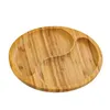 丸い竹のトレイ家庭用フルーツ実践食器テーブルテーブル装飾飾り太鼓ティープレートクラフトアクセサリー