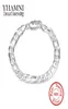 Yhamni Original Real Solid 925 Pure Silver Men Fashion Charm Bangle Luxury Wedding Jewelry Gift H2002280053