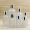 Storage Bottles 50ml Green/blue/brown/clear Glass Bottle Aluminum Lid Essential Oil Serum Moisture Liquid Complex Recovery Sample Skin