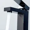 Robinets de lavabo de salle de bain FLG BASIN RABECET SEUX PRIPE NOIR BLACK COLOR DEST MONTÉ ET COLD Water Mixer Tap 602-11B