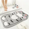 Bath Mats Cartoon Panda Badrumsdörr Non-halk Hushållens ingång Absorberande golvmatta Toalett snabbtorkande kudde