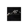 Navel Bell Button Rings Yyjff D0564 2 Colors The Bowknot With Pearl Style Belly Piercing Body Jewelry Mix Drop Delivery Dhfaw