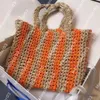 Designerka torba Raffia letnia torba pościelowa TOTE Women Beach Torby Luksusowe torebki worki z oddychaniem tkanin haftowane mikrofibry haftowane mikrofibry PRPU