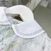 Nya flickor partydress kattmönster tryck baby kjol storlek 90-160 cm barn designer kläder lapel krage prinsessa klänning 24 april