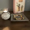 Titulares de velas criativos elegantes de madeira castiçal de castelas de madeira para mesa de mesa de mesa em casa Decoração de férias de casamento rústico DIY