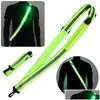 Racing Jackets Usb Rechargeable Led Reflective Belt Sash High Visibility Safety Running Gear For Night Drop Delivery Sports Outdoors A Ot1Nt