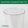 Vases Round Plastic Transparent Flower Tub