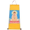 Sfondi Wall Art Arte Hanging Scroll decorazioni Ornamento religioso Sfondo Buddha Statue dipinti Offerte domestiche e