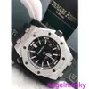 Famoso orologio da polso AP Royal Oak Offshore serie Offshore automatico immersione meccanica Belta in gomma in acciaio impermeabile orologio da uomo 15710st.oo.a002ca.01 disco nero