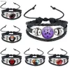 Altri bracciali anime sharen eye braccialetta vintage figura braccialetti in pelle braccialetti di moda goth per i fan digi di gioielli da uomo 2021 Trendyl240415