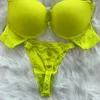 Bras Set Rhinestone Log del reggiseno push-up per inframole per inframolio sexy a due pezzi logistica rapida all'ingrosso