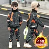 Kleidungsstücke Jungen warme Winter Kinder dicker Samt Hoodies Hosen 2pcs Trails für Baby Kinder Baumwolljogginganzug 3-14y