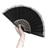 Decoratieve beeldjes retro kanten trim dames vouwen fan dans prop cheongsam decoratie lolita stijl pography home ornament muur hangen