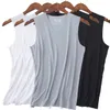 3PCS Męskie bieliznę dla jedwabnej czołgu Top Men Wysokiej jakości kulturystyka Singlet Singevelaless Slim Fit Vest Male Bodyshaper 5xl 240415