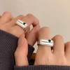 Cluster -Ringe Ankunft 925 Sterling Silber Buchstaben Ring für Frauen Mädchen Geschenk Geometrie Lucky Zirkonliebhaber Vielseitiger Schmuck Tropfen