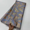 Mais recente de alta qualidade africana nigeriana tule renda de tecido organza bordado vestido de festa de festa Jacquard francês rc191 240407