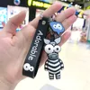 Cartoon animal giraffe keychain Car keychain ring Creative school bag pendant hanging adorn cute gift