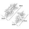 装飾的な花ウェディングアーチキット2正面玄関の花の花輪の装飾手作りのコーナーフラワーロウ屋外の農家のための手作りのコーナーロウ