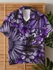 Floral Hawaiian Shirts Mens Shirt Dagelijkse slijtage Gaan uit weekend zomer Cubaanse kraag korte mouwen 4way Stretch Fabric 240415