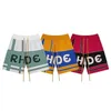 Trendy Rhude Patchwork kontrastierende Shorts Klassische Buchstaben Logo Hosen Lose lässige Herren gestrickte Shorts Kumpel Strandhosen CSD2404154-12