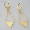 Foromance des boucles d'oreilles en peluche / trois styles en forme de feuille plaquée or jaune 1,9 1,97 1,5 pouce boucle d'oreille excellent design