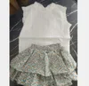 Girls Suit Summer Childrens Hobe Baby Girl Fashionable Topskirt Twopiece Set 240408