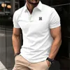 Mens z krótkim rękawem Polo Highquality Absorbent i oddychająca koszula Europa USA Spring Summer AU 240410