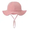 Baby Cotton Bucket Hat Dzieci filtra przeciwsłoneczne Outdoor Caps Boys Girl