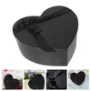 Present Wrap Valentine's Day Gifts Box Bow Knotpappers Användbar blommig chokladhållare Hjärtformad förvaring med lock för årsdag