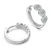 Stud Earrings Moissanite Hoop For Women D Color Round Luxury Yellow Women's Earring