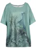 T-shirt damski Plus w rozmiarze damski mody mody z nadrukiem z krótkim rękawem T-shirtl2403