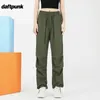 Damesbroeken Amerikaanse werkkleding parachute trendy losse retro drawstring geplooide jogger luie neutrale casual broek