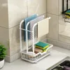 Kitchen Storage Rag Hanging Holder Sink Sponge Rack Dishcloth Drain Shelf Multifunction Organizer Bathroom Adjustable Decoration